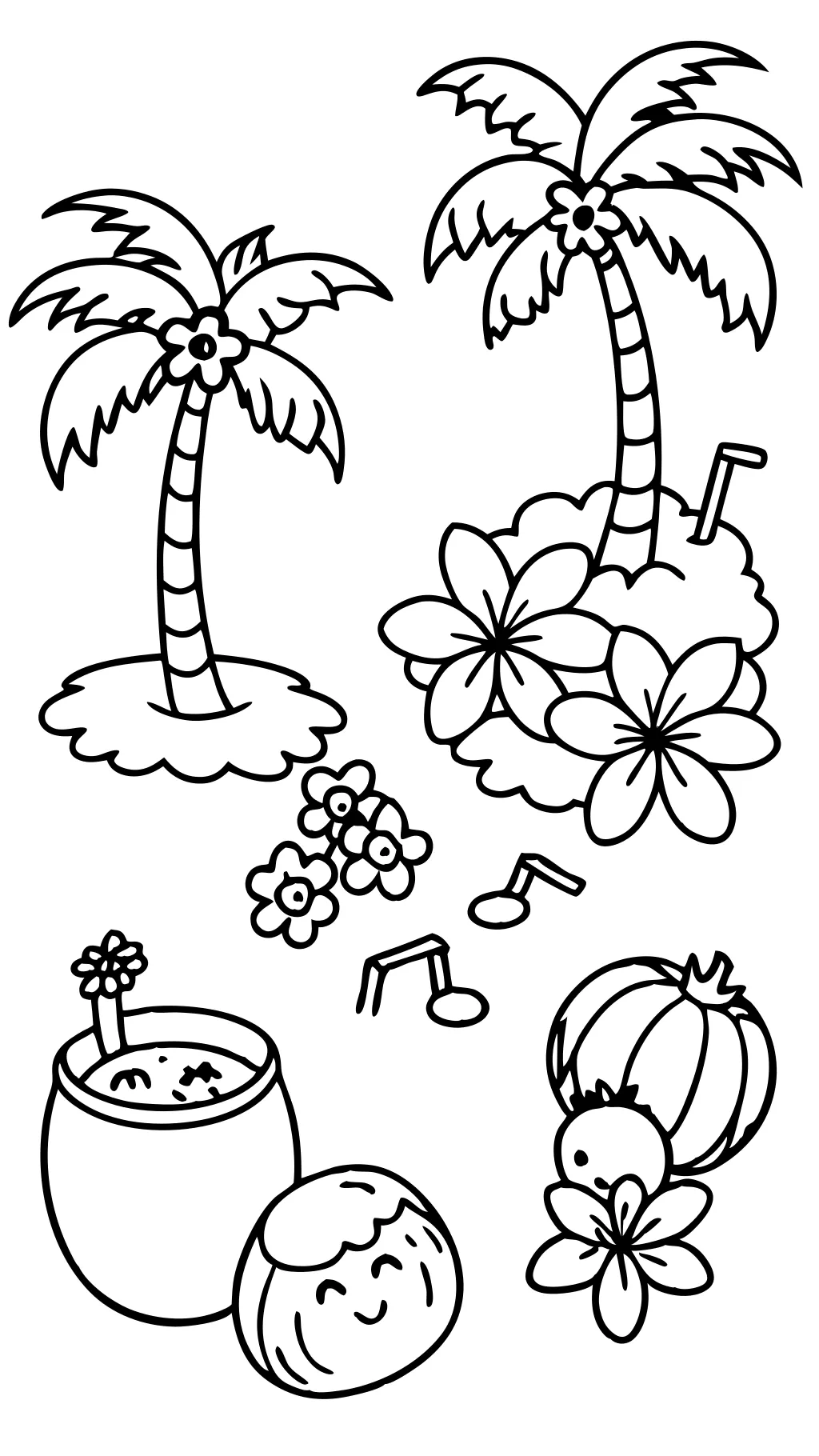 coloring pages of coconuts